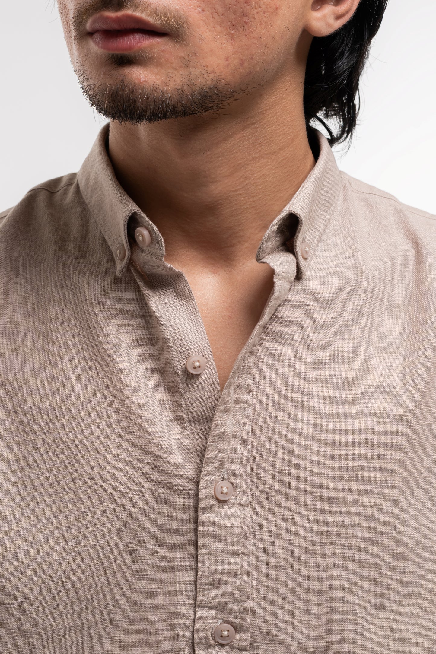 Men’s Premium Beige Linen Shirt – Lightweight & Breathable Summer Essential