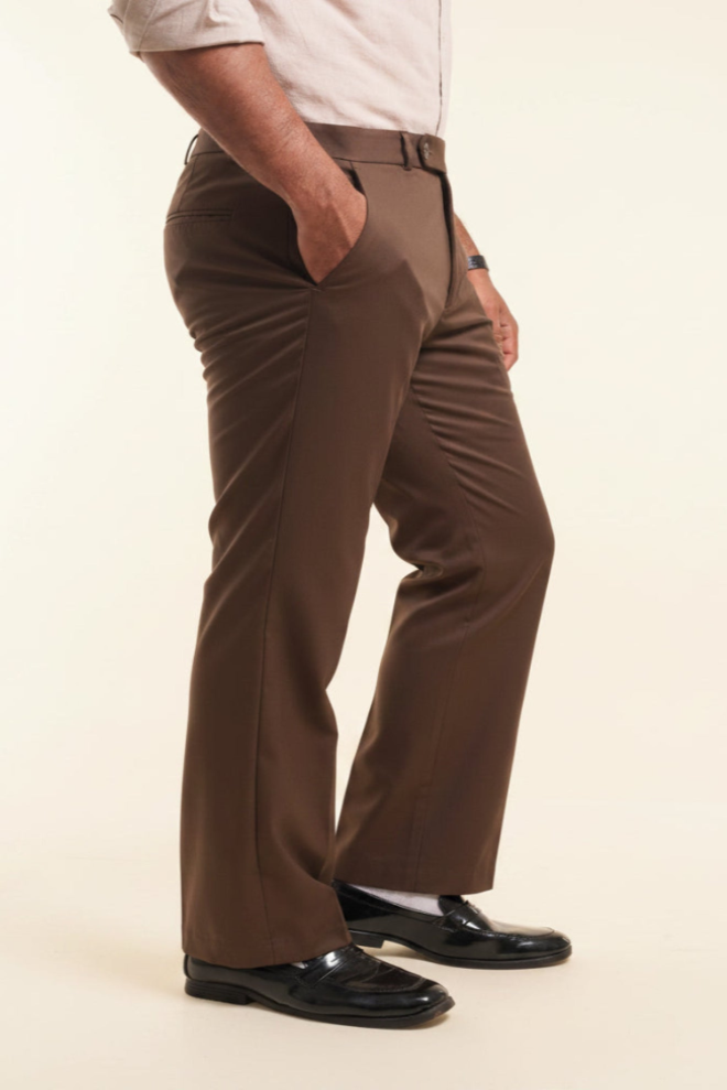 Chocolate Brown Premium Tailored Trousers