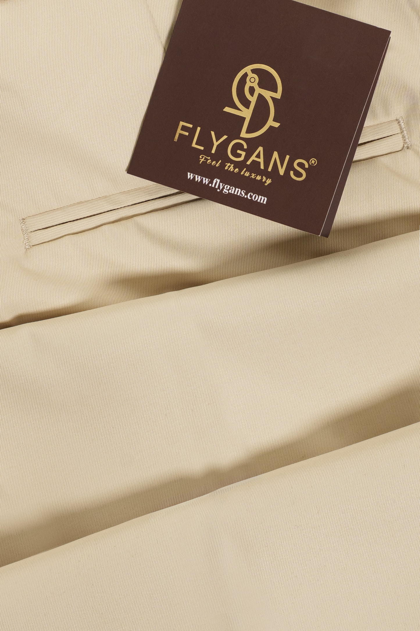 Beige Premium Tailored Trousers