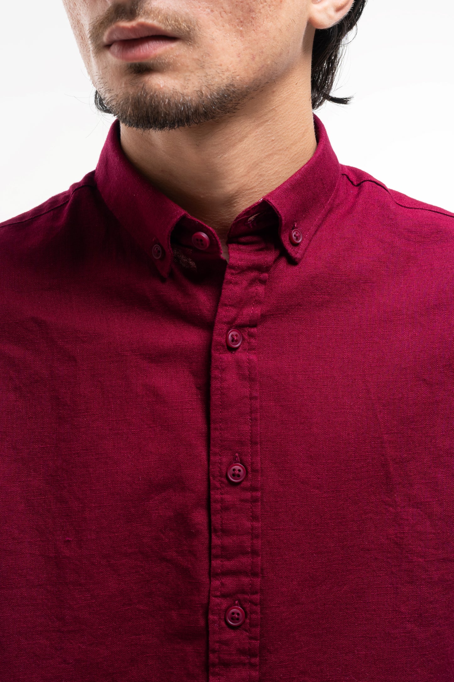 Men’s Premium Burgundy Linen Shirt – Lightweight & Breathable Statement Essential