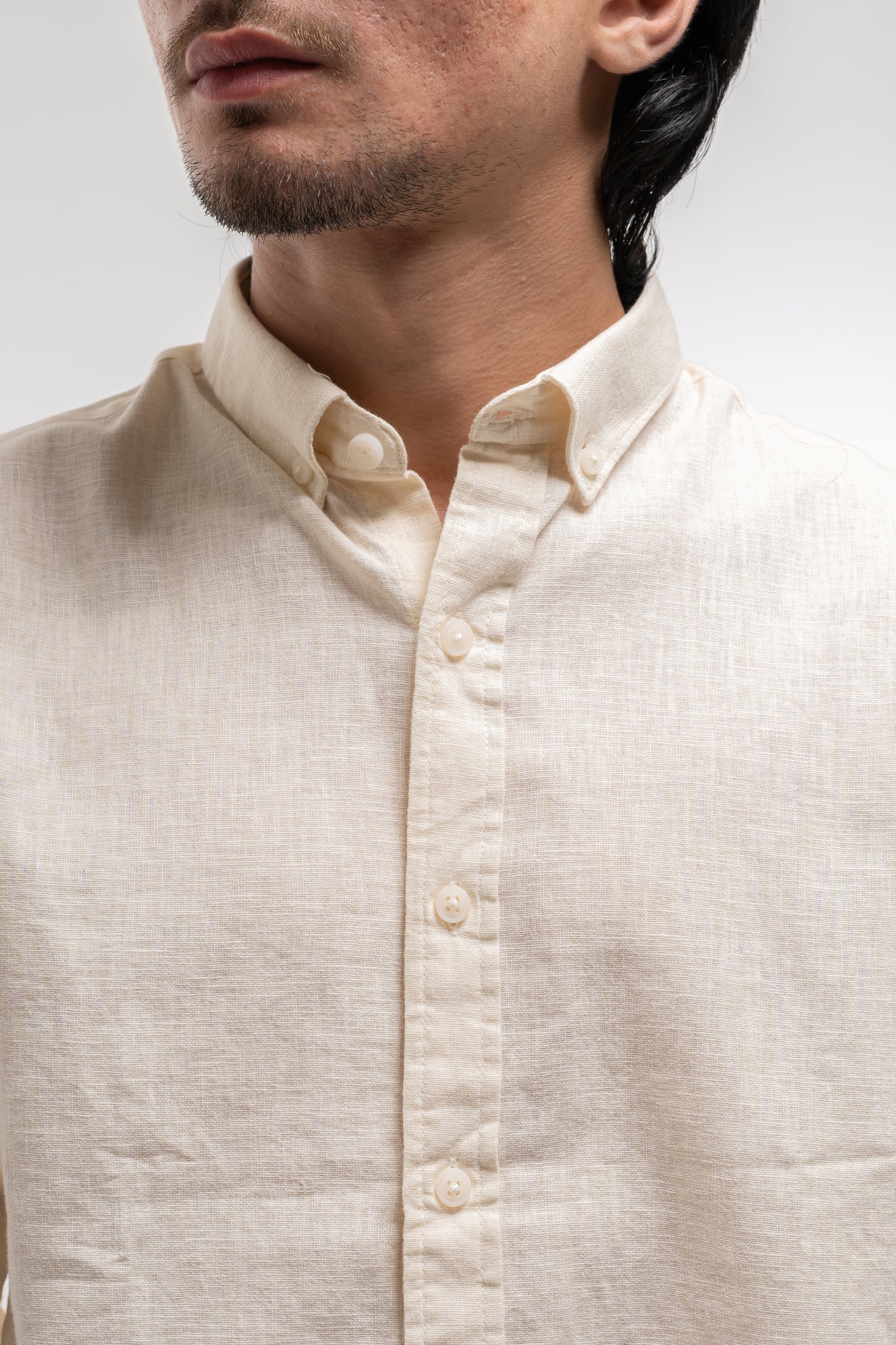 Men’s Premium Cream Linen Shirt – Lightweight & Breathable Summer Essential