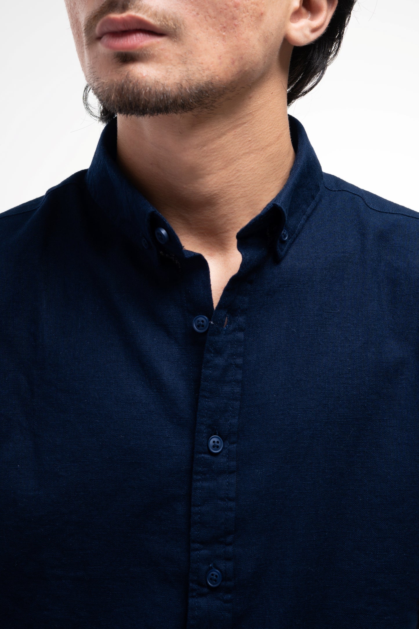 Men’s Premium Navy Blue Linen Shirt – Lightweight & Breathable Summer Essential