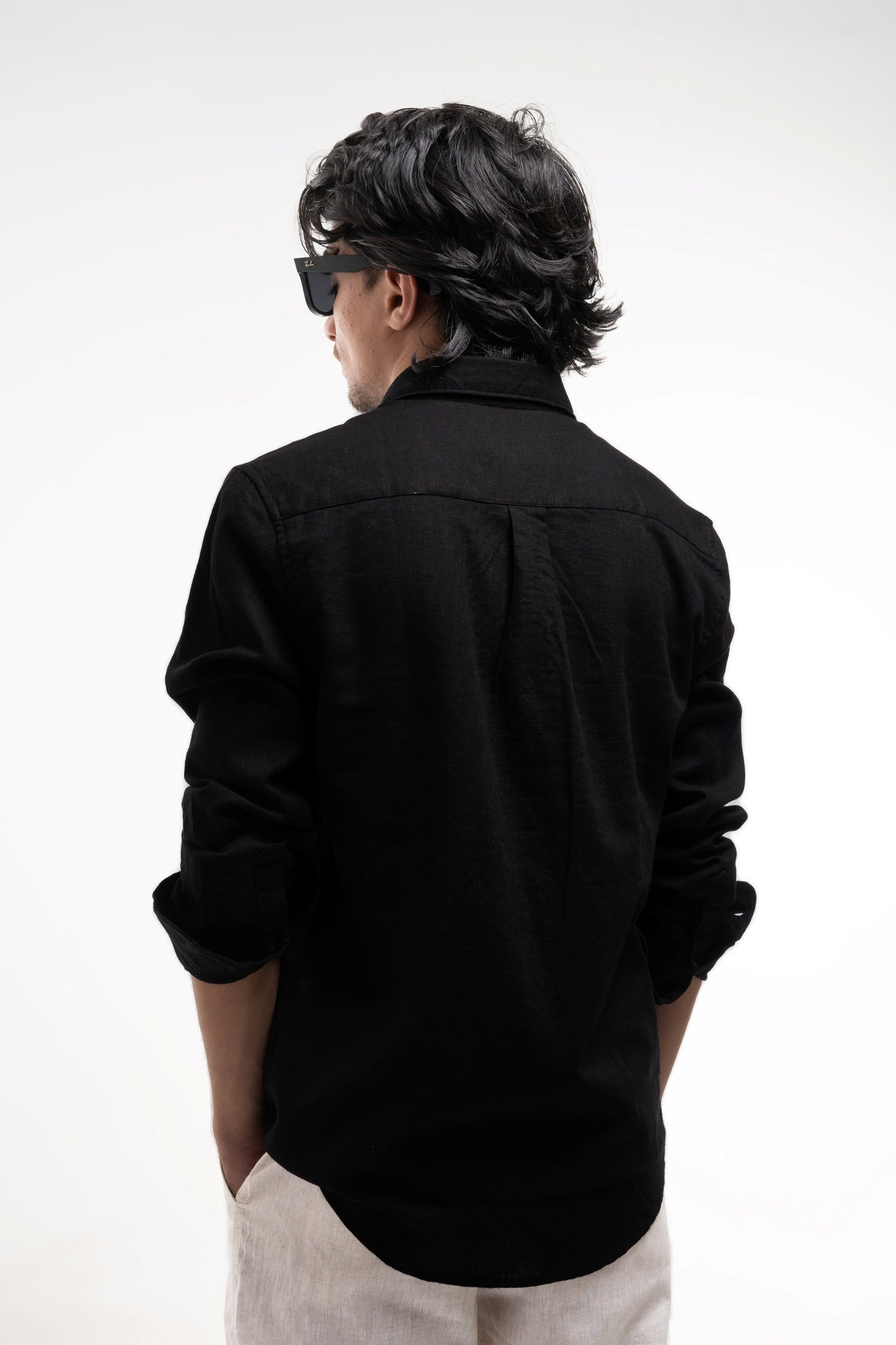 Men’s Premium Black Linen Shirt – Lightweight & Breathable Summer Essential