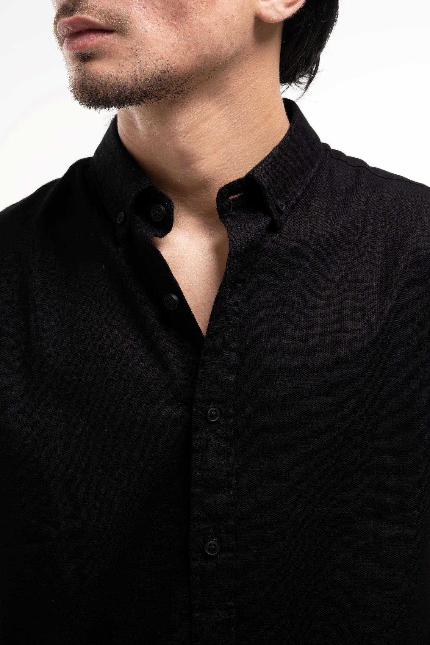 Men’s Premium Black Linen Shirt – Lightweight & Breathable Summer Essential