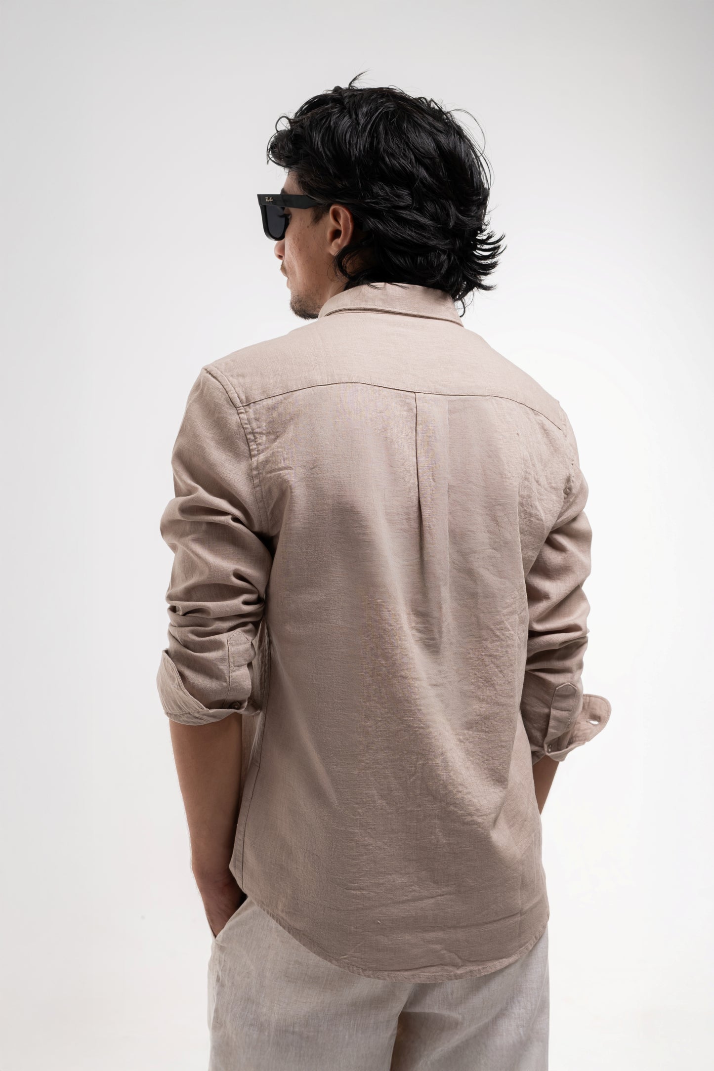 Men’s Premium Beige Linen Shirt – Lightweight & Breathable Summer Essential