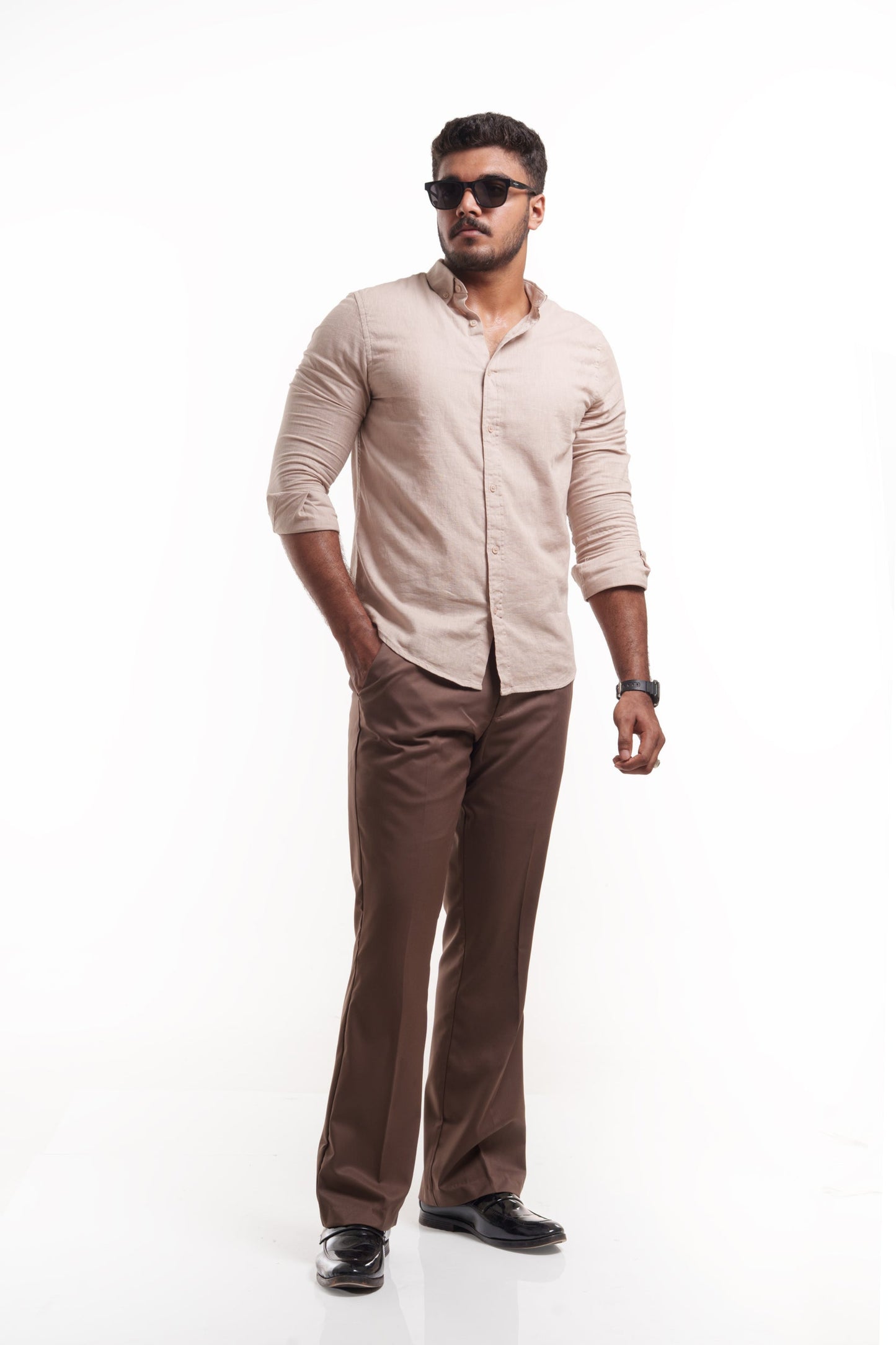 Chocolate Brown Premium Tailored Trousers