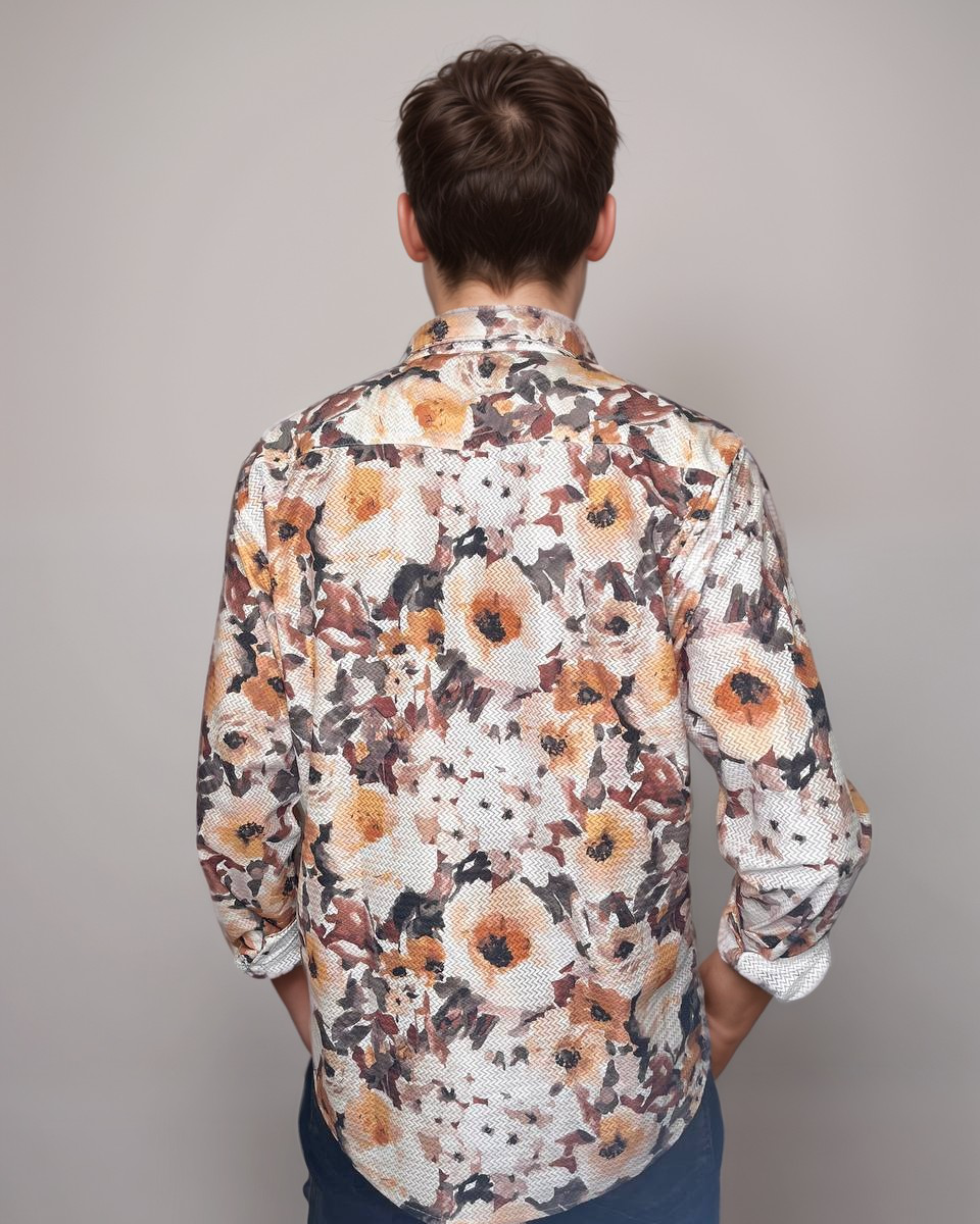 Floral Fiesta – Multi-Colour Digital Print Shirt