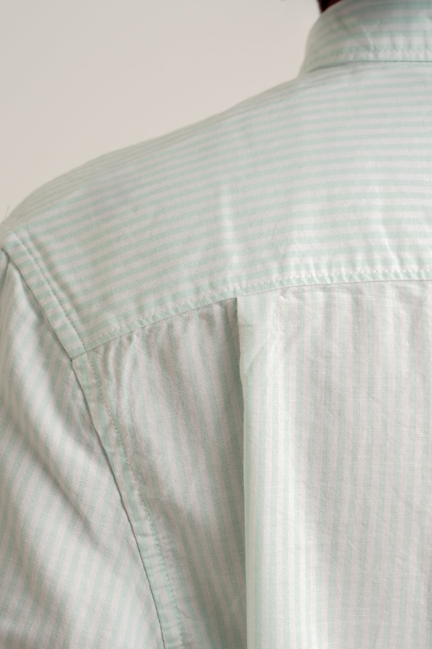Minty Stripes – Light Green & White Oxford Regular Fit Shirt