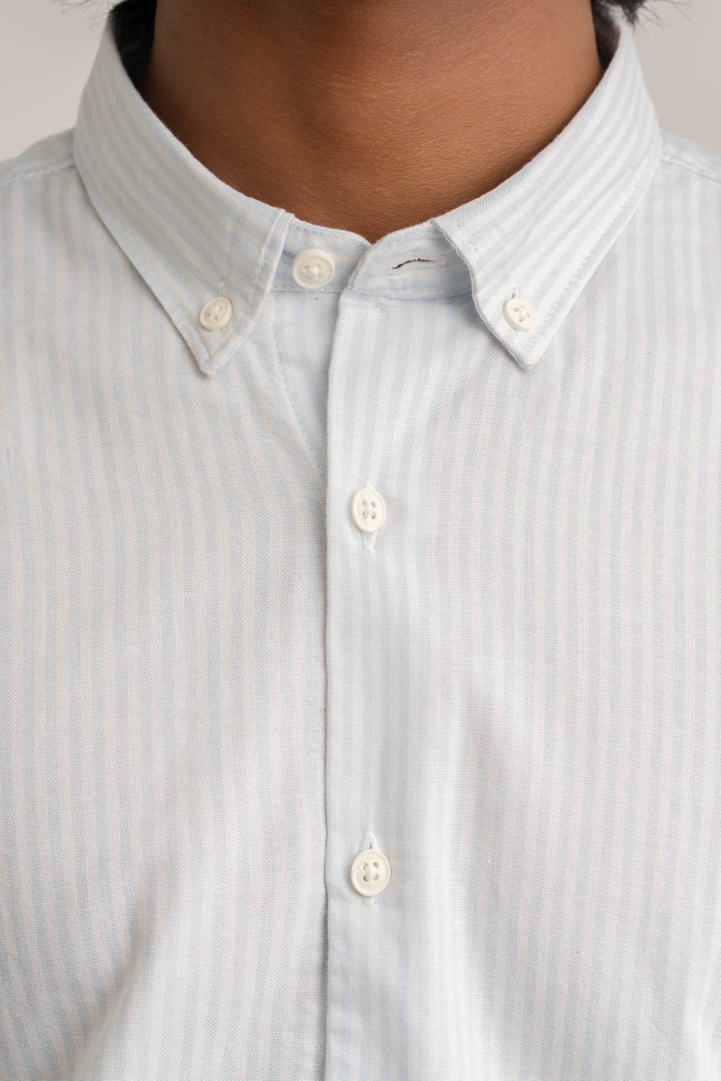 Azure Stripes – Sky Blue & White Oxford Regular Fit Casual Shirt