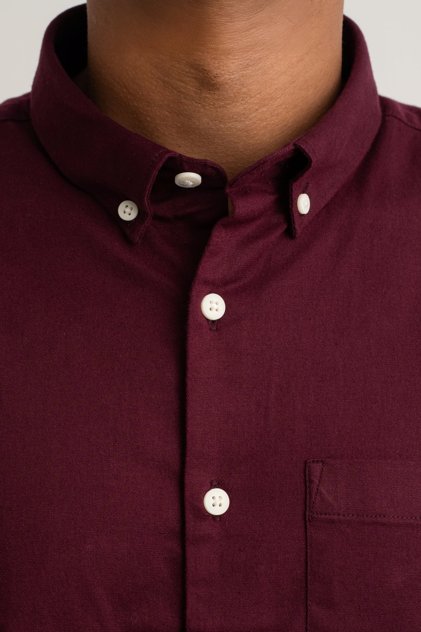 Men’s Premium Burgundy Cotton Lycra Shirt – Stretch Comfort & Breathable Everyday Essential