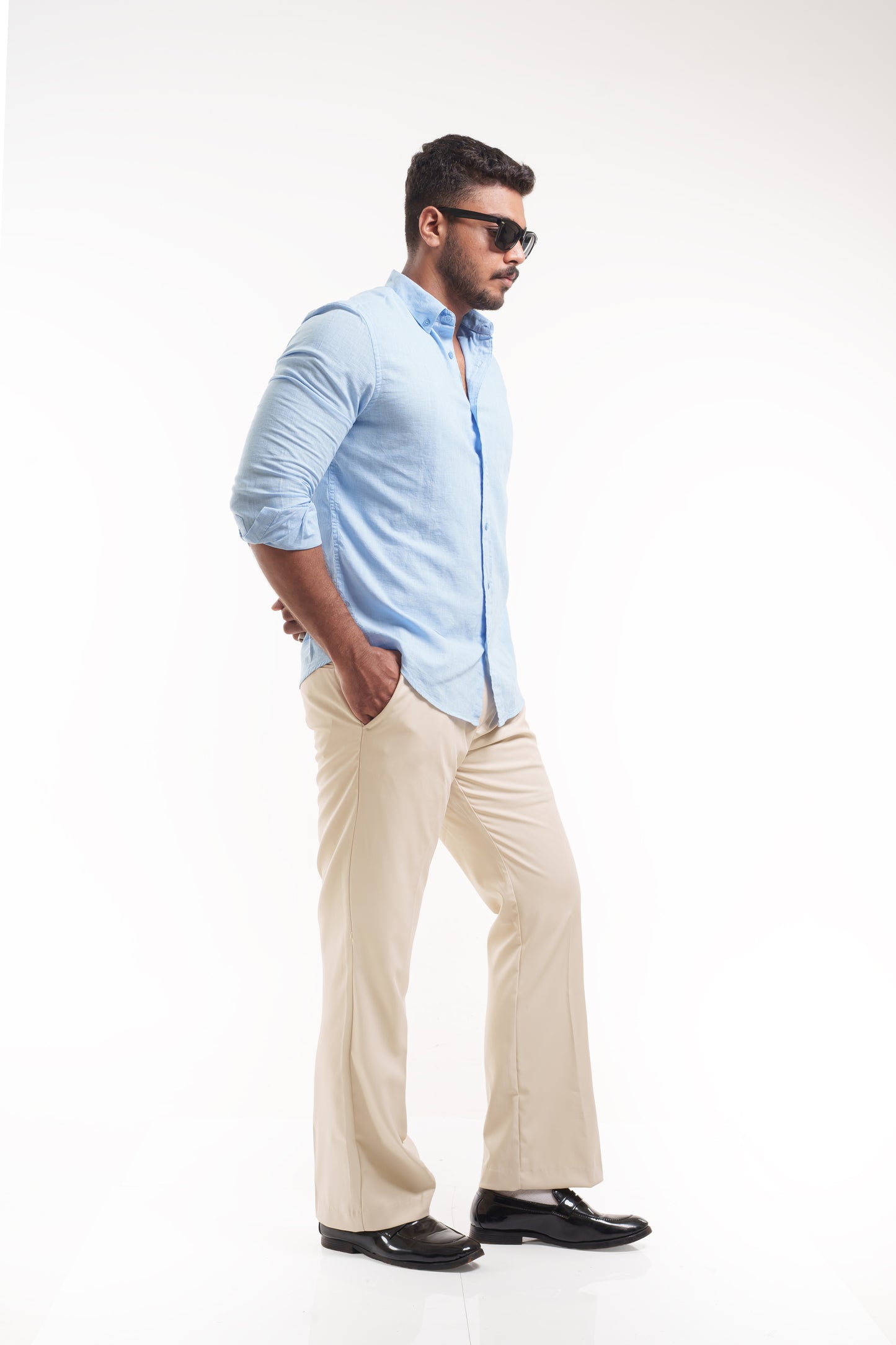 Beige Premium Tailored Trousers