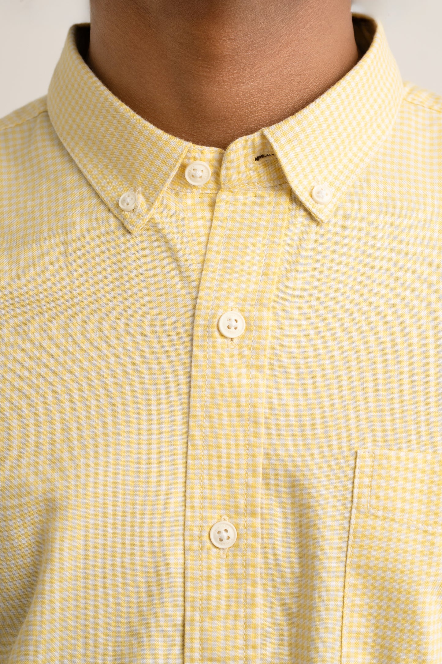Lively Checks – Yellow & White Oxford Regular Fit Casual Shirt